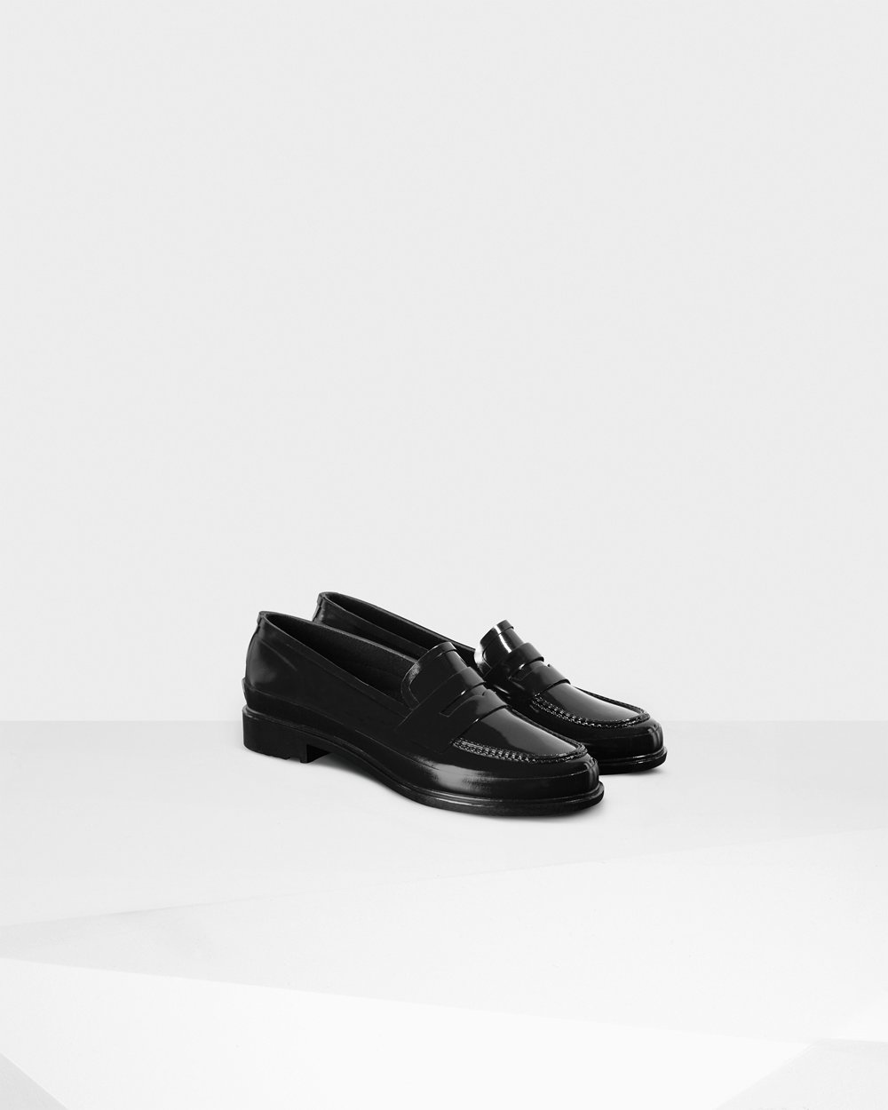 Hunter Loafers Svart - Dame Original Gloss Penny - Norge DEWUGF-652